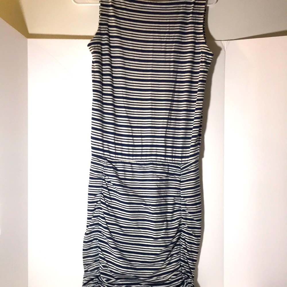 Athleta tulip mini dress size xxs tank sleeveless navy white stripes